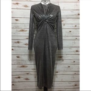 ASOS Maternity Sparkle Gray Bodycon twist Dress